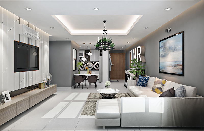 thi công nội thất phòng khách